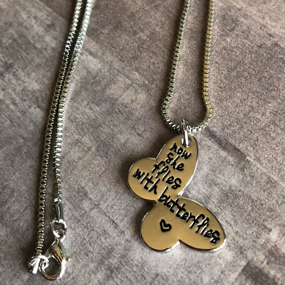 gallery_of_gems Jewelry - 🆕Butterfly Silver Sentiment Pendant Necklace!
